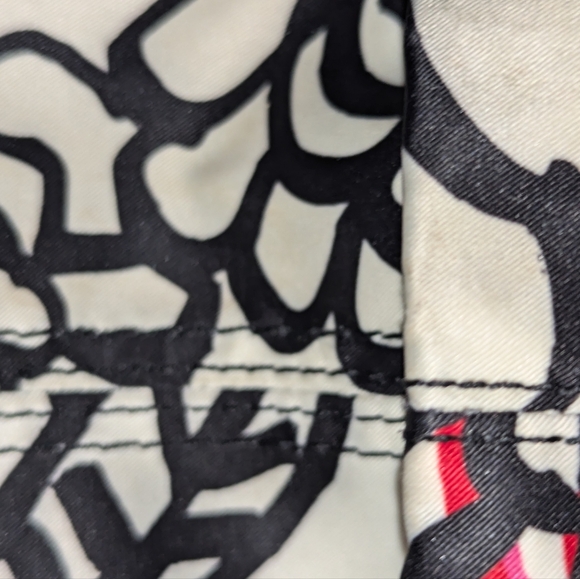 Coach Poppy Daisy Floral Graffiti Nylon Backpack Top Handle Black White Pink EUC - Picture 14 of 16